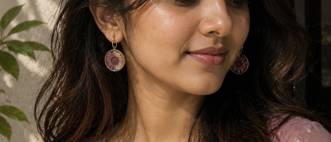 Purple Aster Earrings
