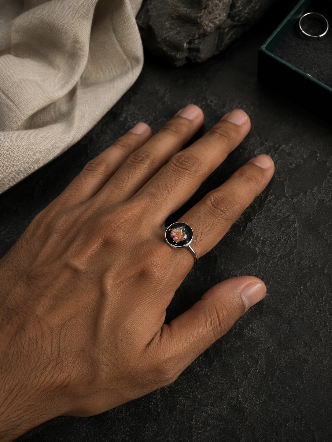 Midnight Bloom Ring