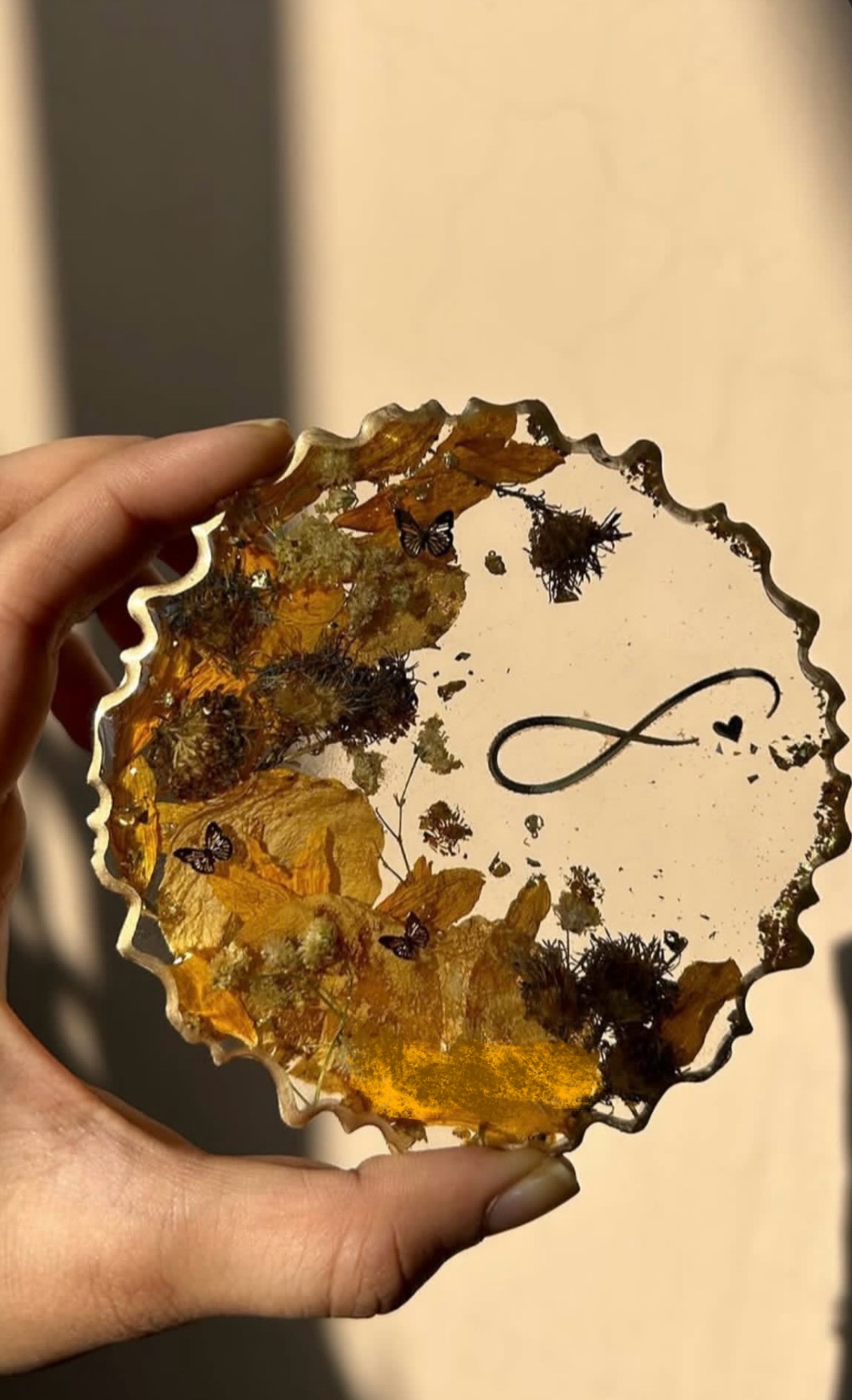 Custom preserved flower Coaster